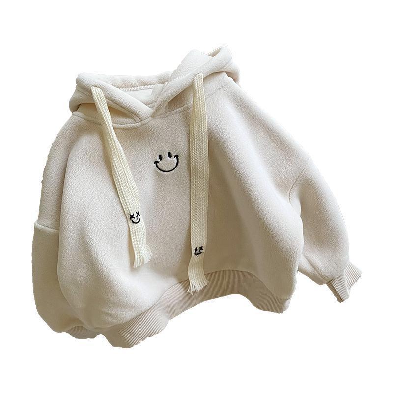 Boys’ 2025 Thick Fleece Hoodie Autumn Winter Top