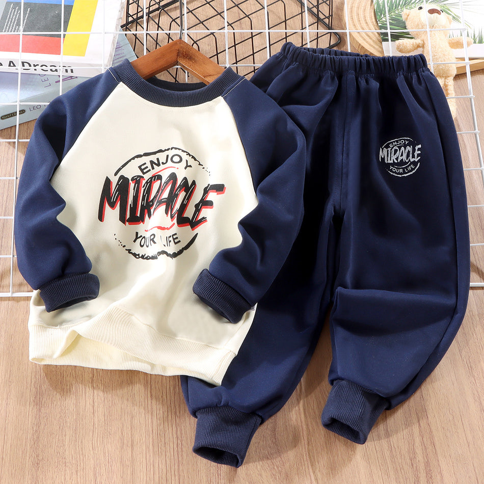 Boys’ Autumn & Winter Outfit Set – 2-Piece Sweater