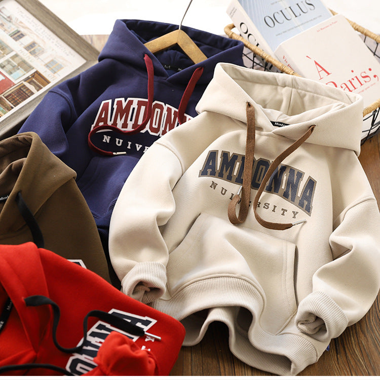2023 Boys’ Fleece-Lined Hooded Pullover Hoodie