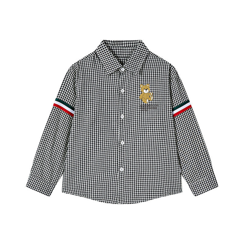 Boys Striped Long Sleeve Shirt Cute Spring Autumn Style