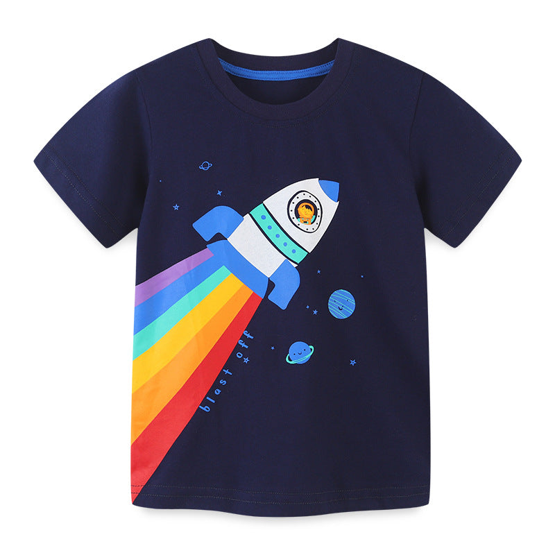 Kids Cartoon Short-Sleeve T-Shirt – EU & US Style