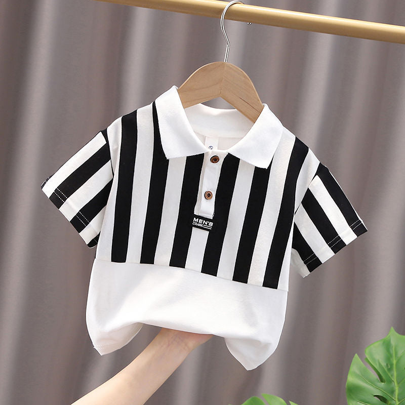 Boys & Girls Short-Sleeve Striped POLO Summer T-Shirt