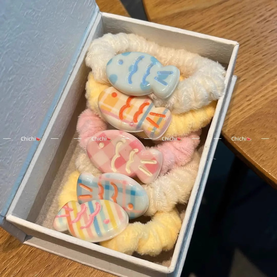 Cute Fish Plush Hair Band for Girls – Soft & Stretchy