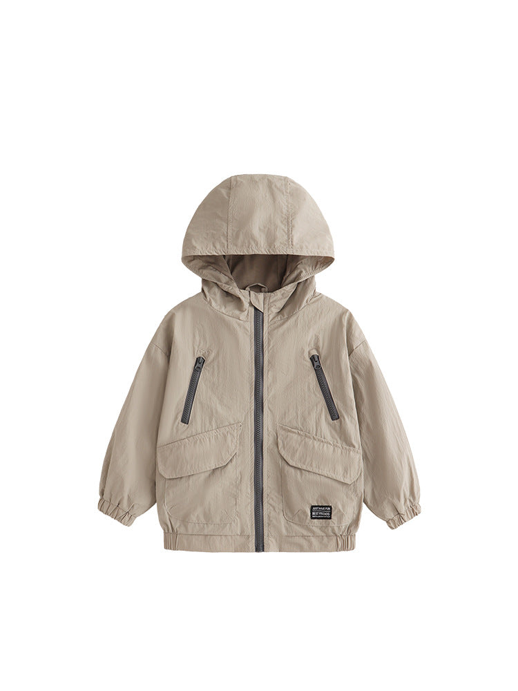 Malwee Boys Hooded Trench Coat Autumn Winter Jacket