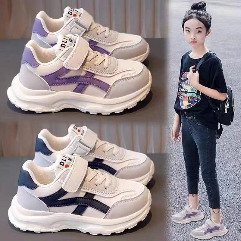 Children's Sports Shoes Autumn Winter 2025 Fleece-Lined Dad Shoes
