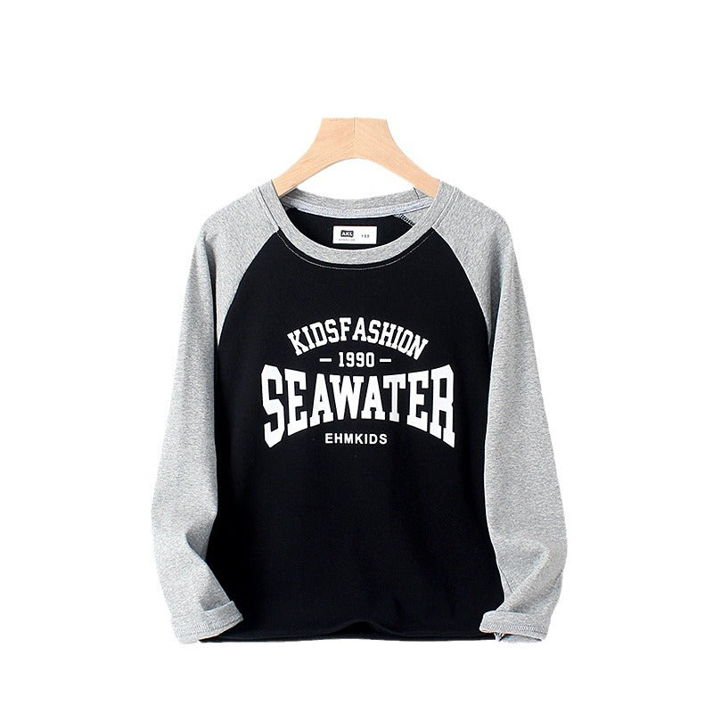Korean Style Children Long Sleeved T Shirt Raglan Base Top