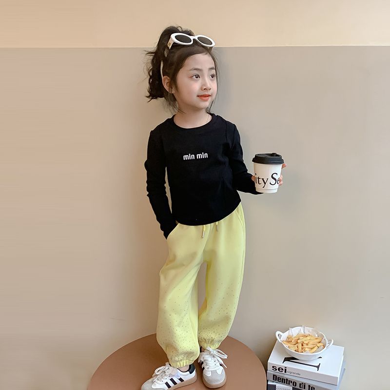 Girls White Long-Sleeve Base T-Shirt