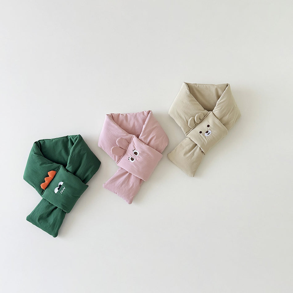Cartoon Plush Kids’ Winter Scarf – Korean Cute Neck Warmer