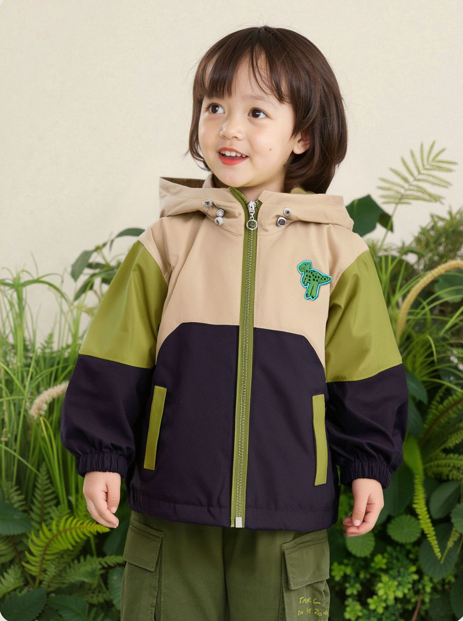 Kids Trendy Hooded Windbreaker Jacket – Spring & Autumn