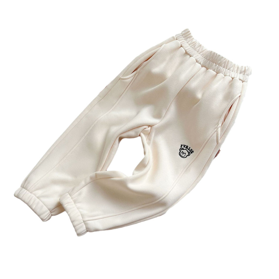 Girls’ Autumn & Winter Velvet Sweatpants