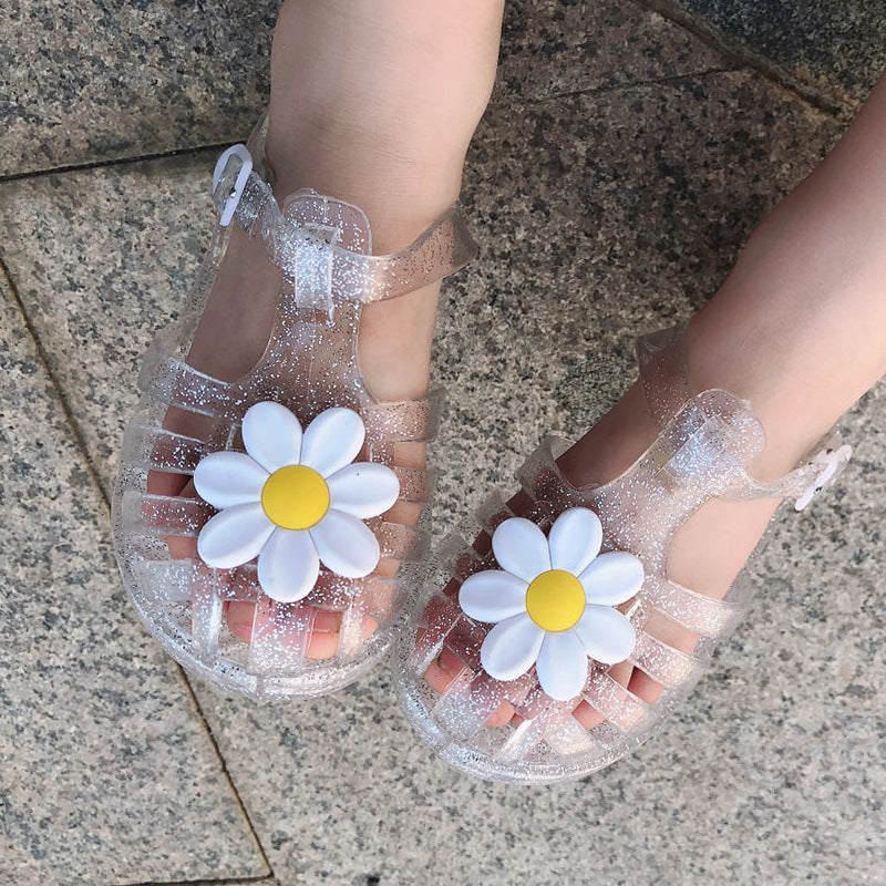 Girls Daisy Jelly Princess Sandals – Cute Roman Baby Shoes