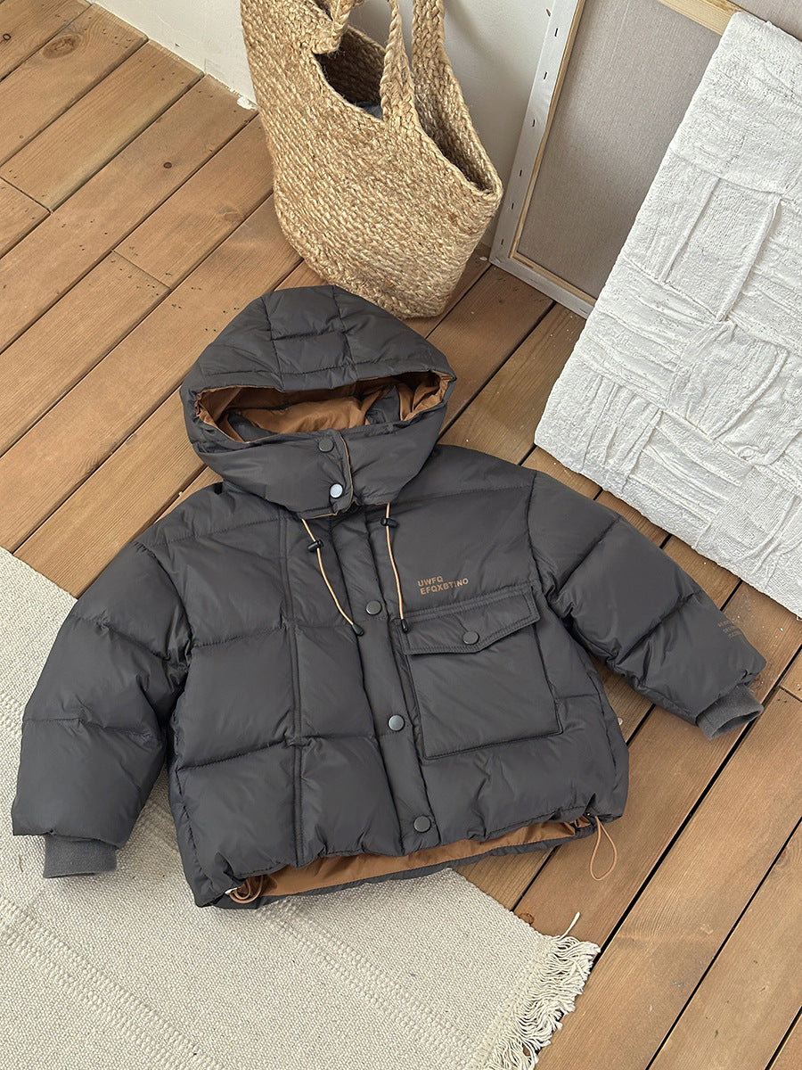Kids Korean-Style Winter Puffer Jacket Warm Casual Coat