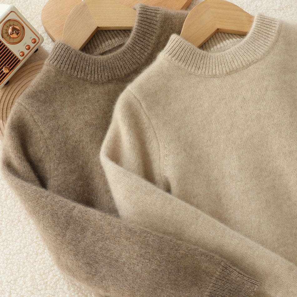 Half Turtleneck Kids’ Pure Wool Sweater Autumn Winter Warm Knit