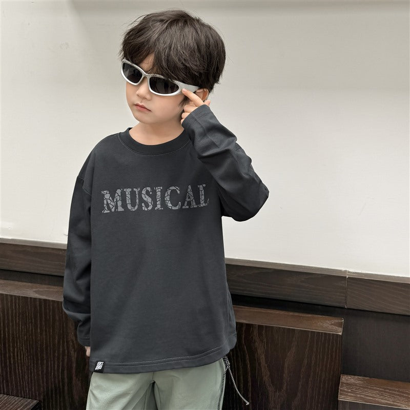 2025 Boys’ Korean Long Sleeve Tee | Stylish & Comfy