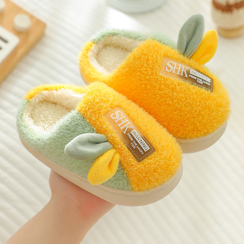 Cartoon Kids’ Wool Slippers – Soft Cotton Home Shoes