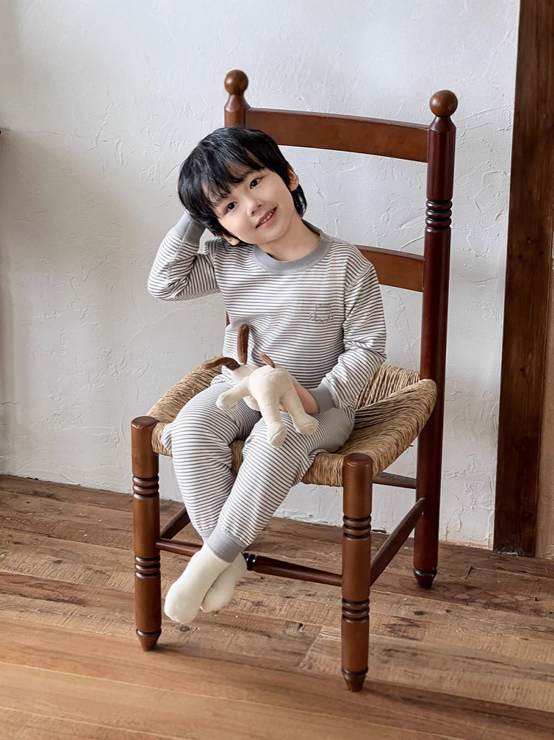 Kids Boneless Wool Silk Autumn Winter Home Suit