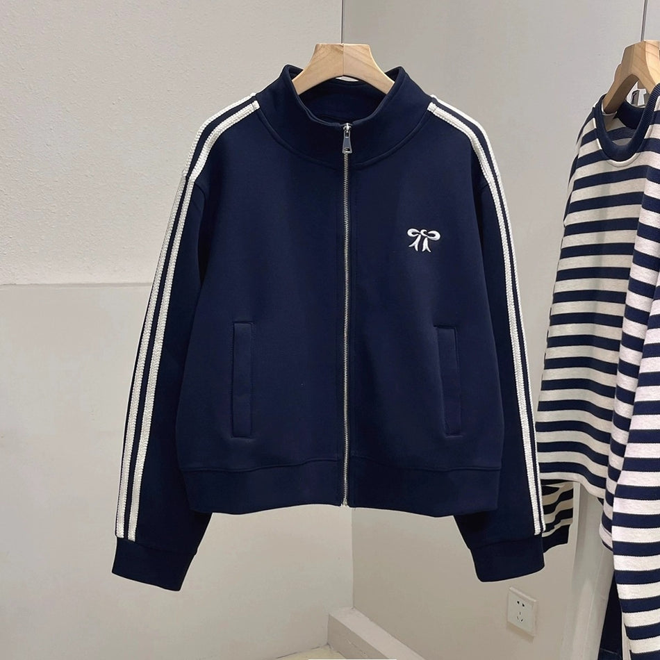 Girls Korean Style Three-Stripe Casual Jacket