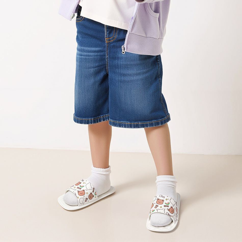 Kids Folding Travel Slippers Non-Slip Bathroom Sandals