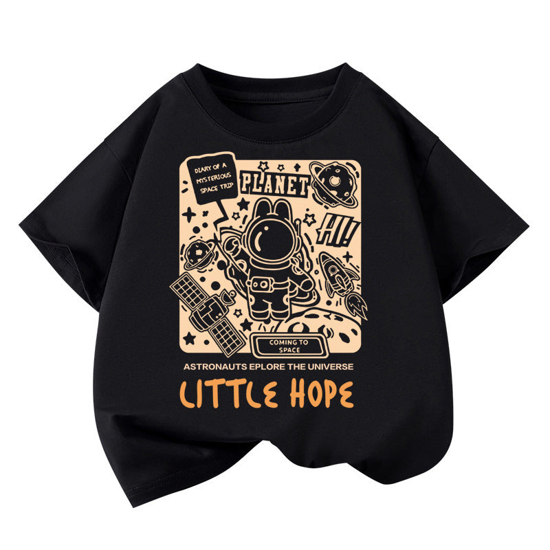 Boys’ Cartoon Cotton T-Shirt – Spring & Summer Top