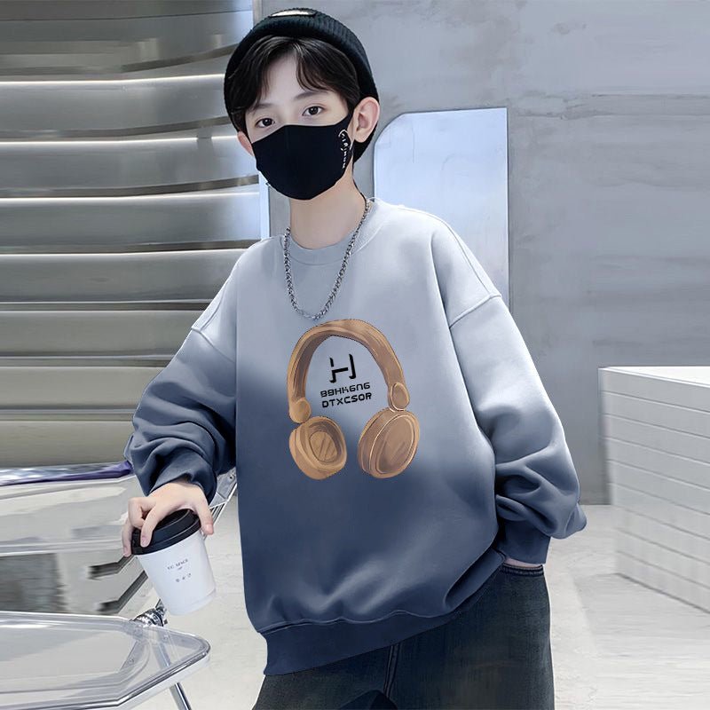 2025 New Boys Sweatshirts Autumn Spring Fall Round Neck Tops