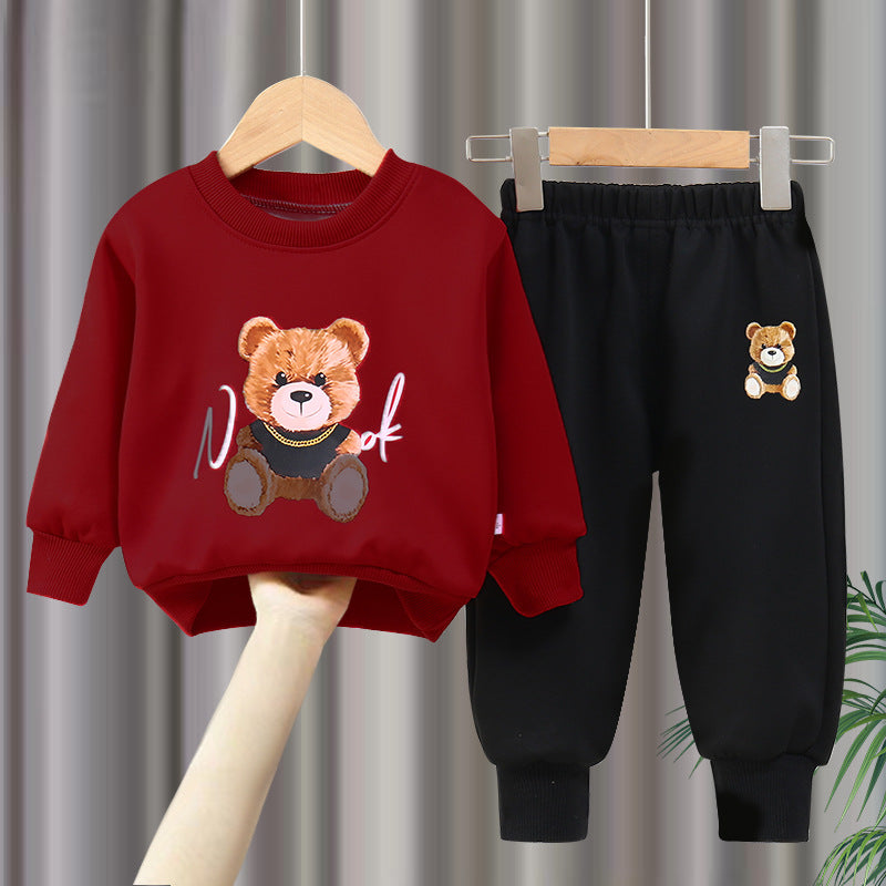 2024 Kids’ Korean Style Spring & Autumn Two-Piece Suit