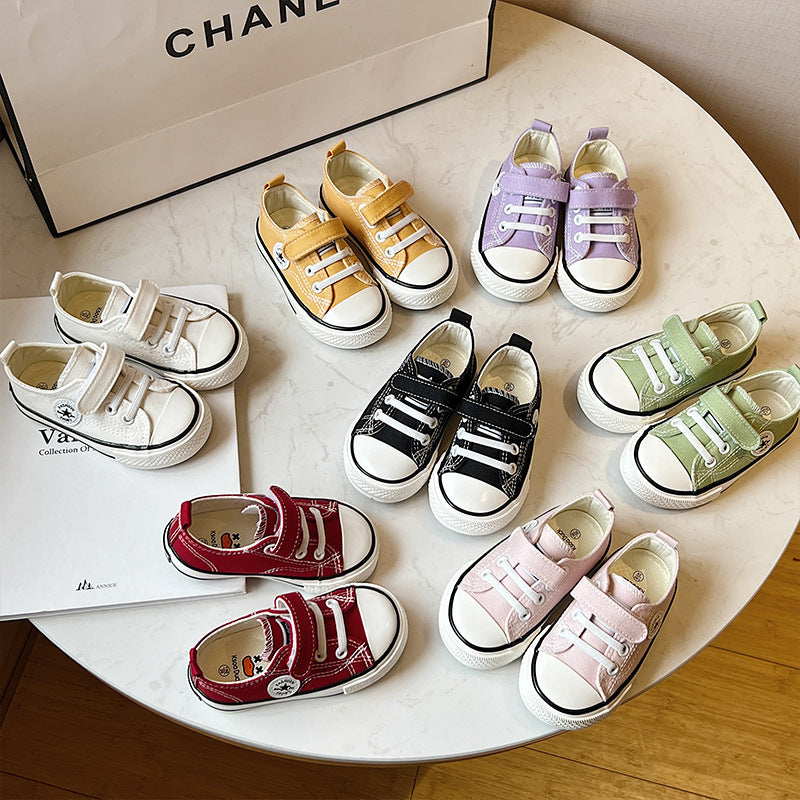 Kids’ Velcro Canvas Shoes – 2025 Summer Soft Sole