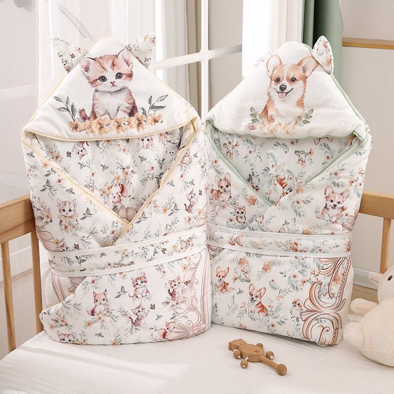 Newborn Warm Cotton Swaddling Blanket for Delivery Room