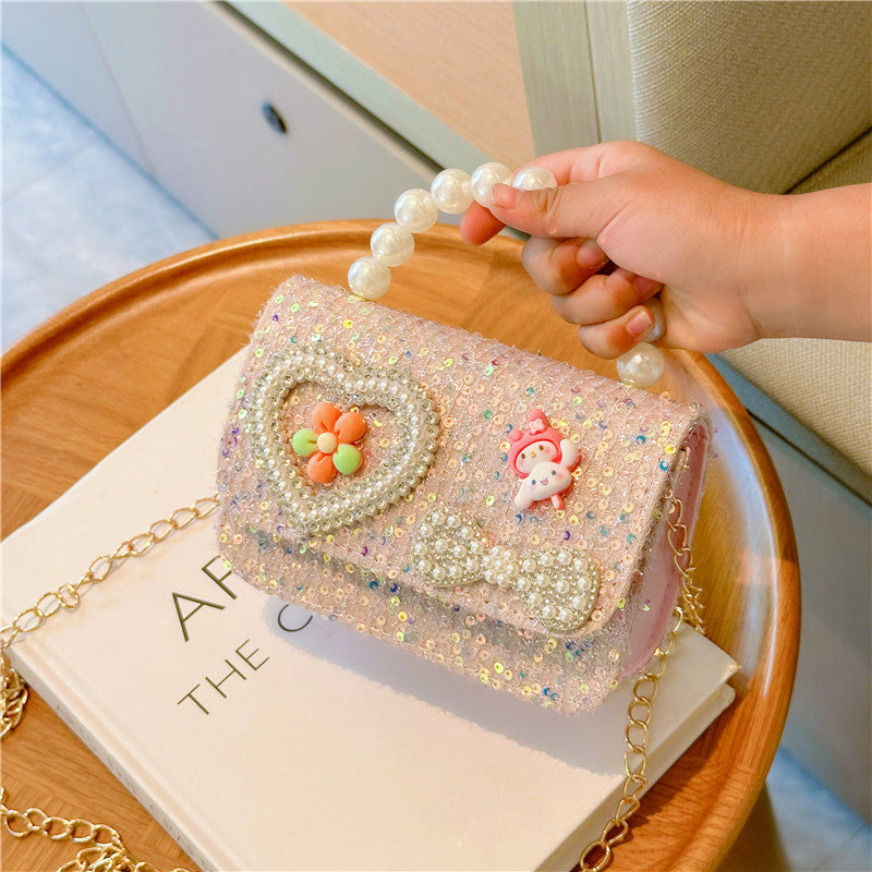 Kindergarten Girls’ Pearl & Sequin Crossbody Bag