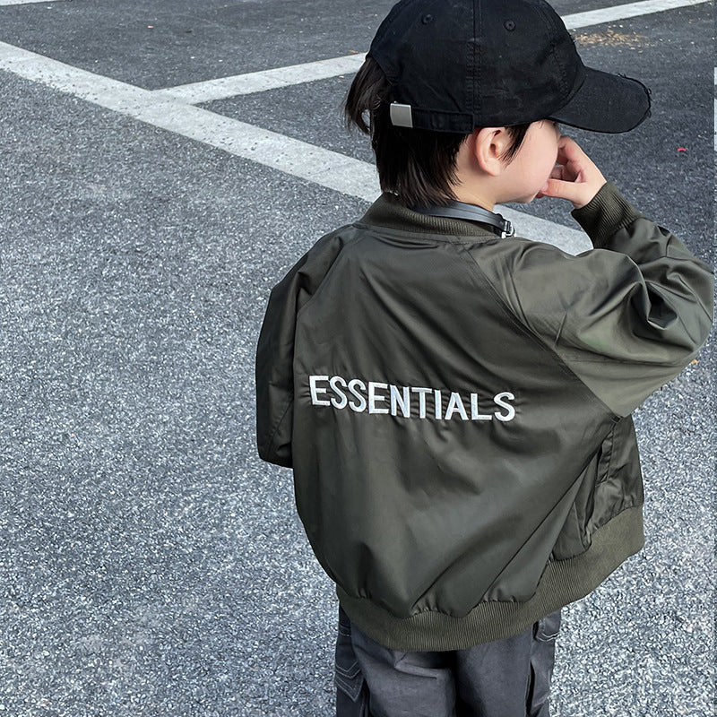 Boys' Baseball Aviator Jacket Spring Autumn 2025