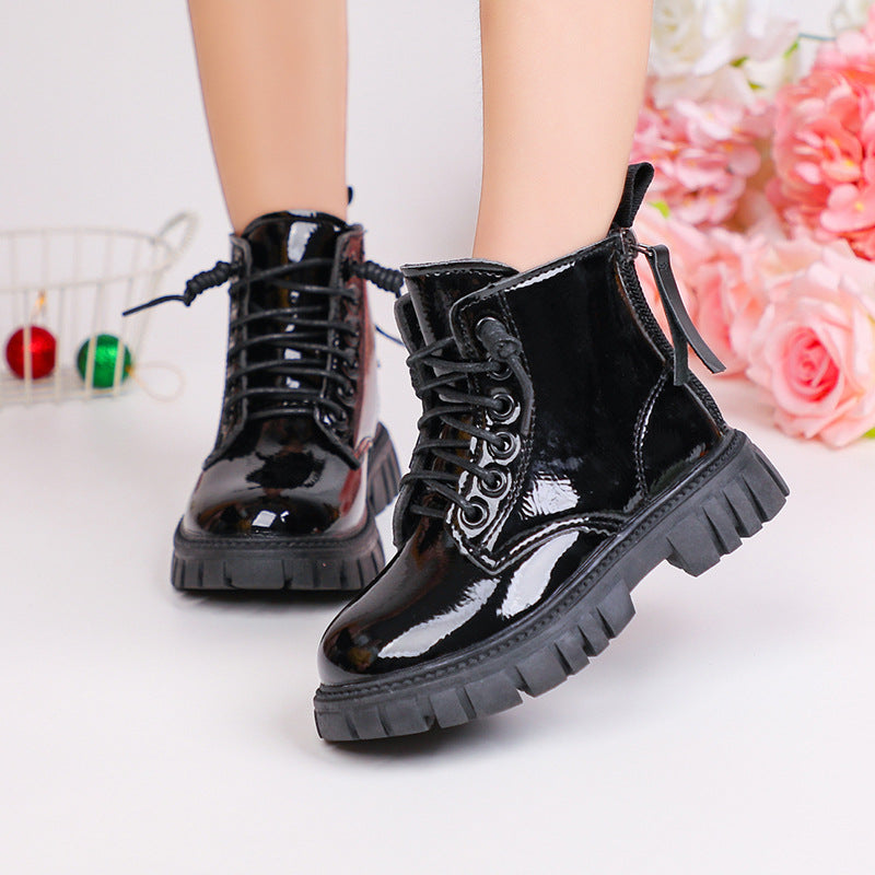 Girls’ Martin Boots – British Style Short Winter Shoes