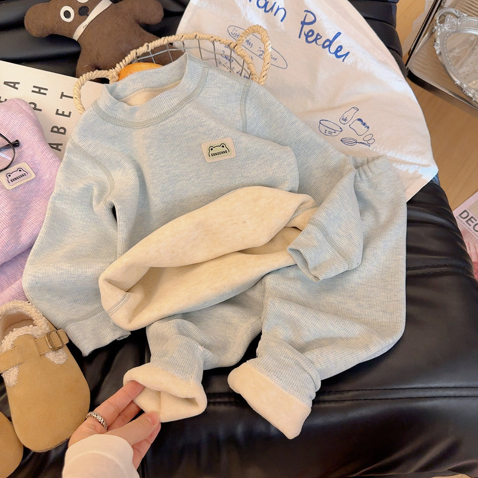 Children Thermal Fleece Underwear Set for Boys and Girls Pro
