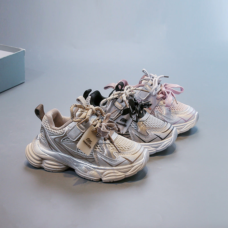 2025 Kids’ Sports Shoes Boys & Girls Double Mesh Casual