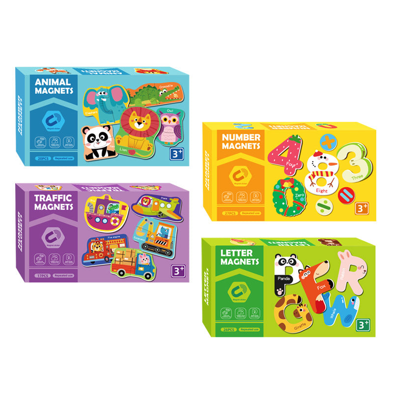 Magnetic Puzzle Refrigerator Toy for Kids Early Learning Fun