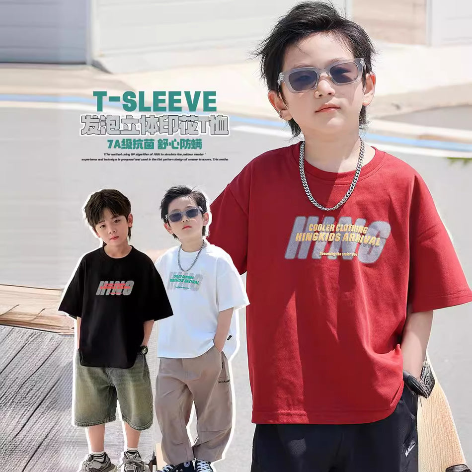 7A Antibacterial Boys’ T-Shirt – 3D Print Summer Top