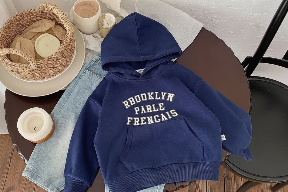 2024 Boys’ Korean-Style Hoodie – Autumn Kids’ Sweater