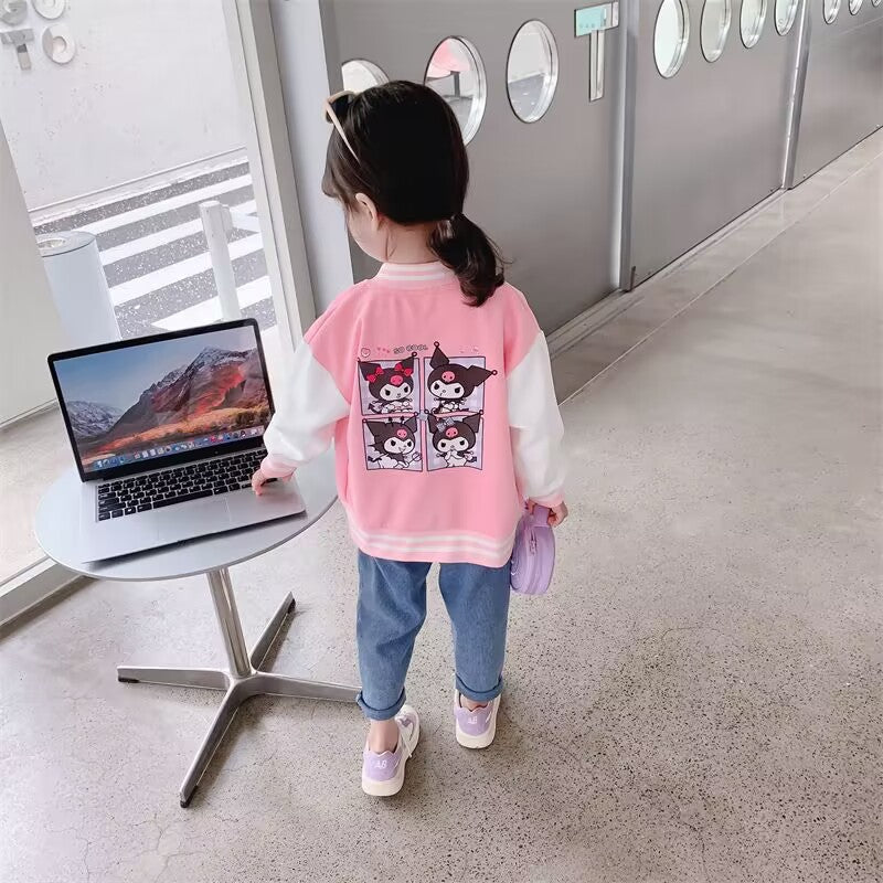 Girls Sweet Baseball Uniform Coat – Spring & Autumn