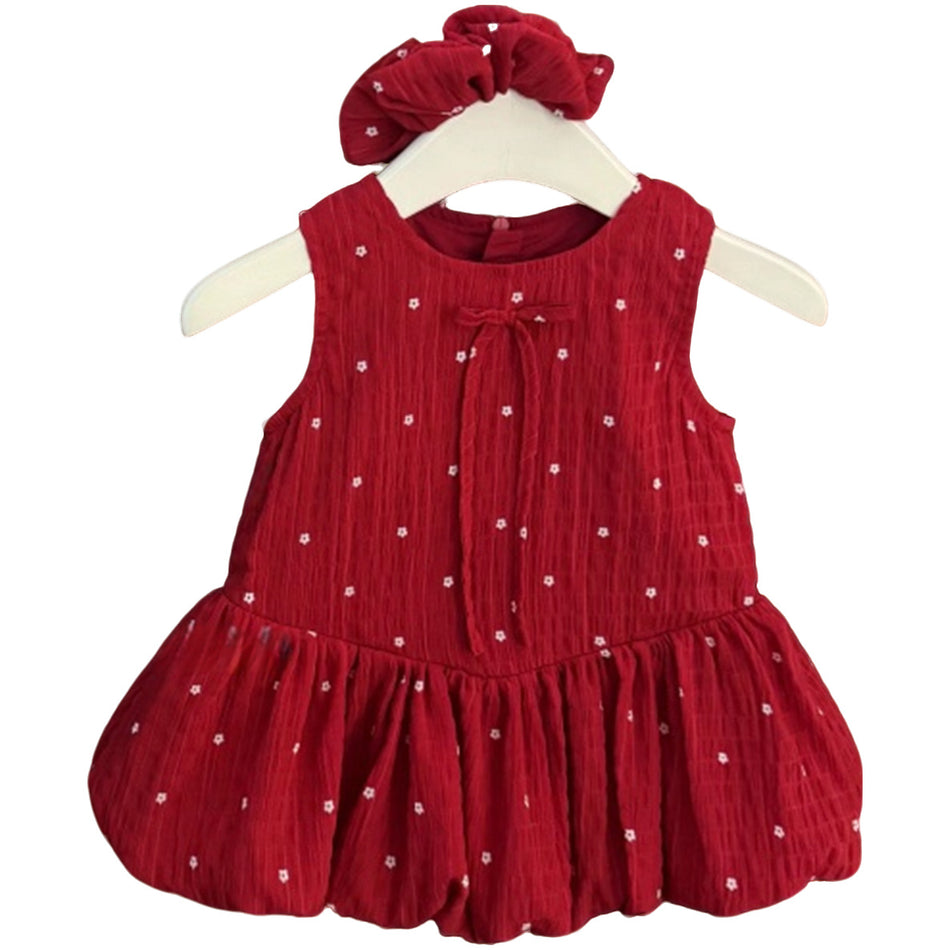 Baby Girl’s First Birthday Dress – Red Princess Skirt