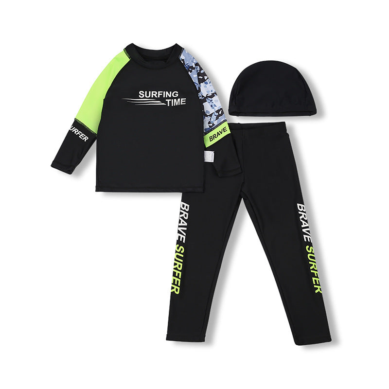Boys' Sun-Proof Swimsuit – Cool, Covered & Ready to Swim!