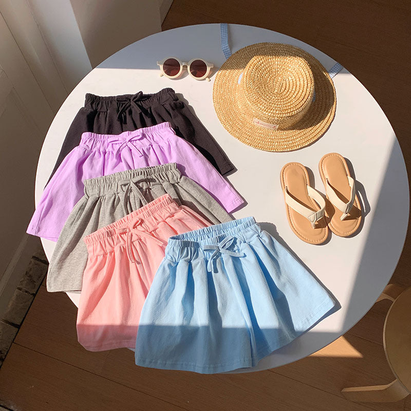 "Girls' Lightweight Cotton Skirt – Summer Shorts 2025"