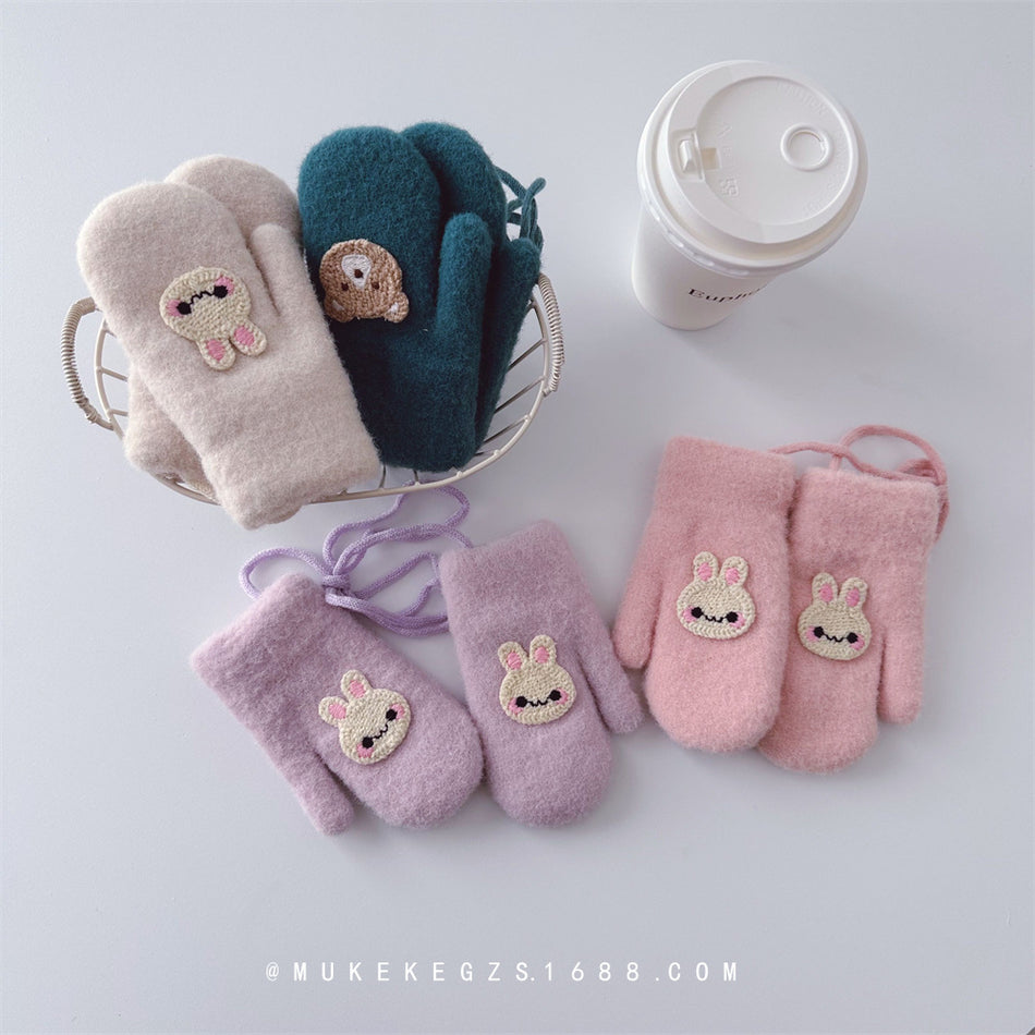 Kids’ Fleece Bunny Gloves