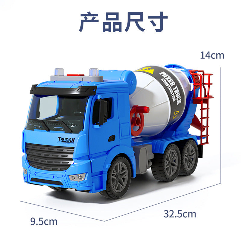 Large Cement Mixer Truck Toy with Light Music for Boys Play
