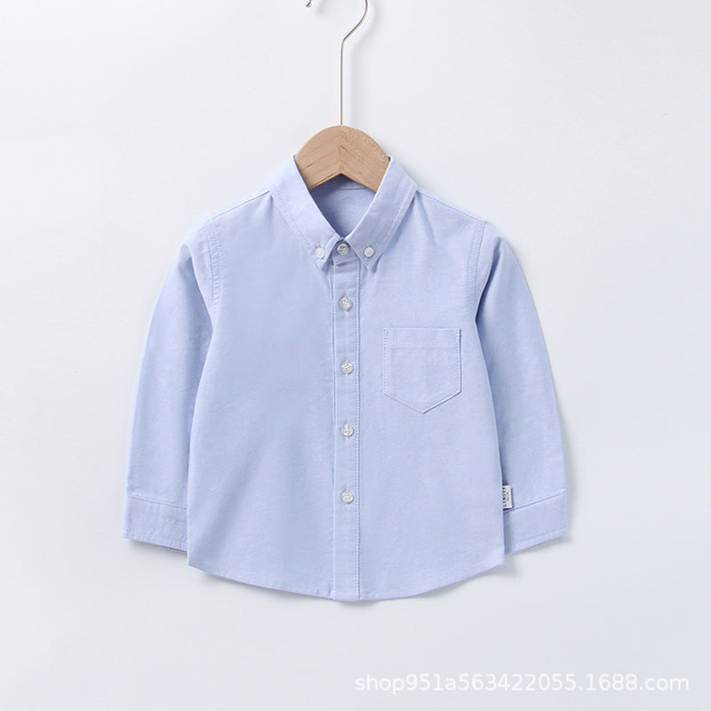 Boys White Oxford Long-Sleeve Shirt