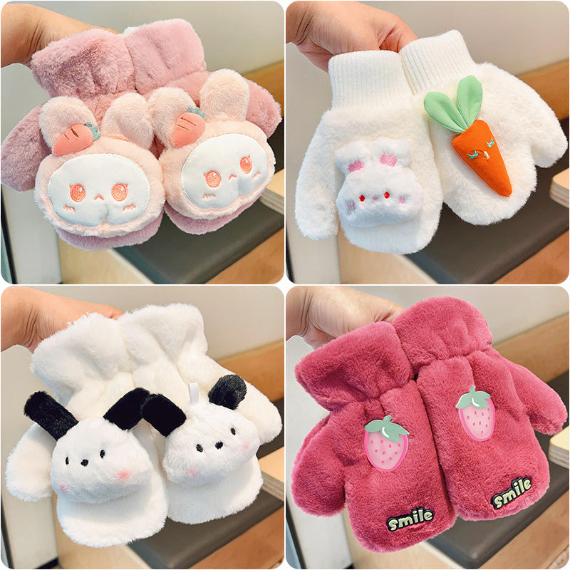 Kids’ Cartoon Bear Gloves