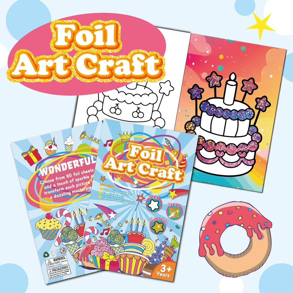 Magic Art Sticker Coloring Book – Kids Cartoon Fun Toy