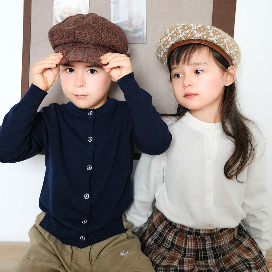 Girls’ Knitted Cardigan – Korean Style Autumn Sweater Coat