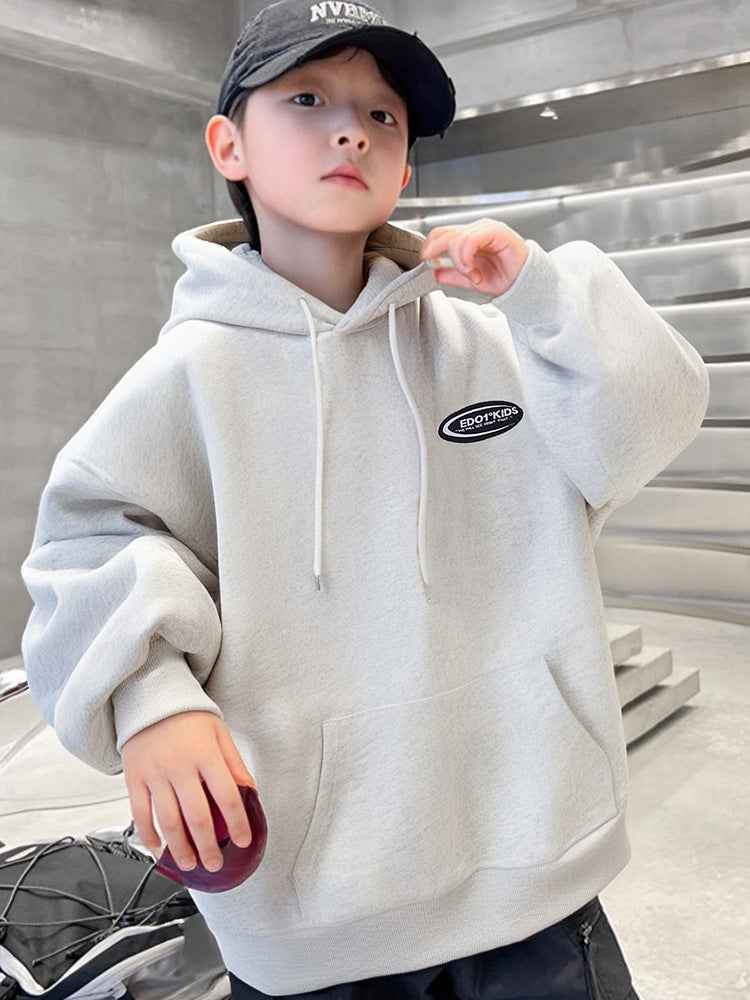 Big Kids' American-Style Fleece Hooded Sweatshirt 2025