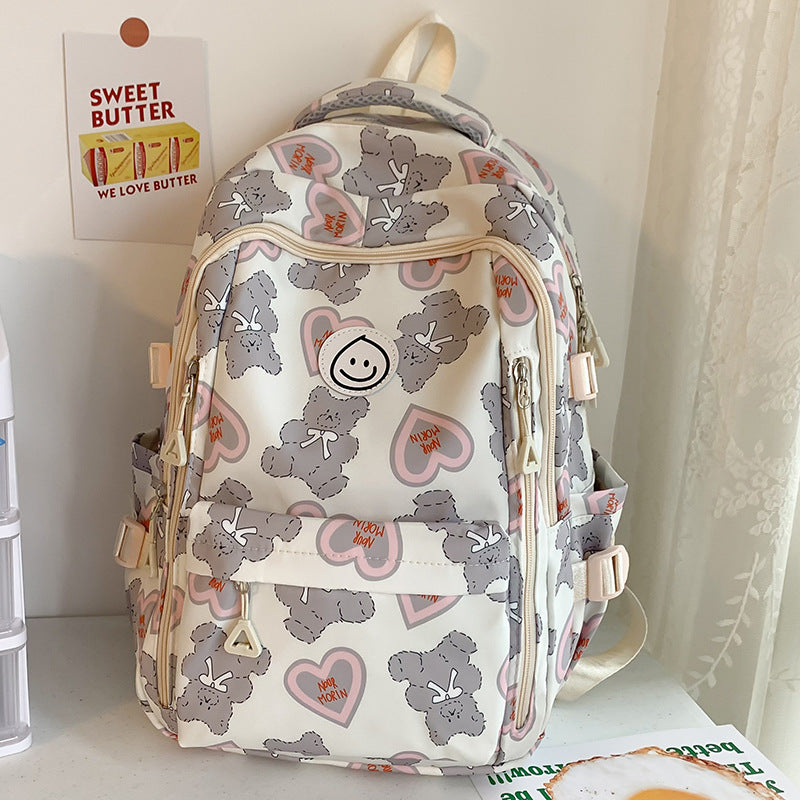 Cute Cartoon Student Backpack Large Capacity School Travel Bag