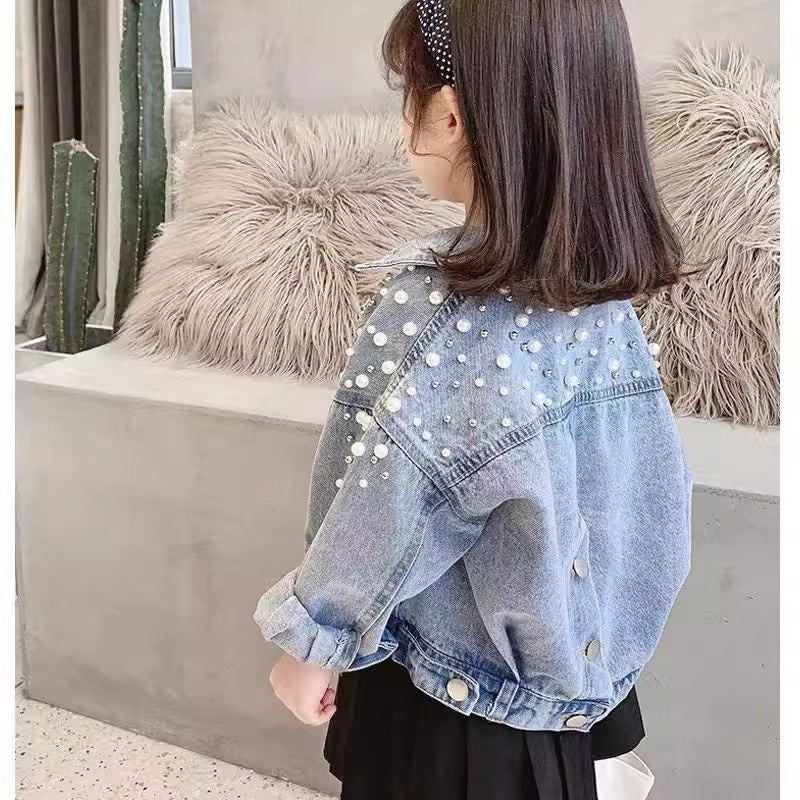 Girls Denim Jacket 2025 Cute Spring Autumn Casual Coat