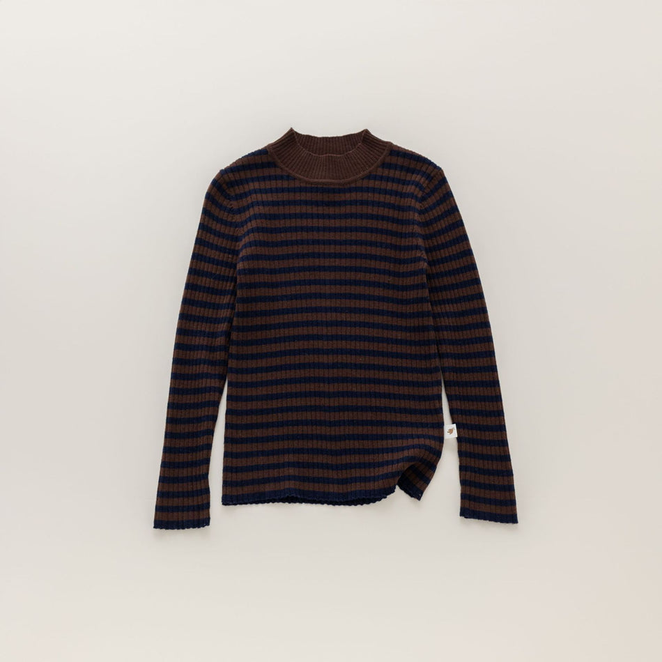 Merino Wool Retro Ribbed Kids Sweater Autumn Winter 2025