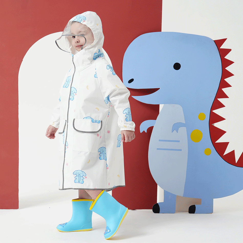 Kids’ Waterproof Raincoat | With Schoolbag Cover Poncho